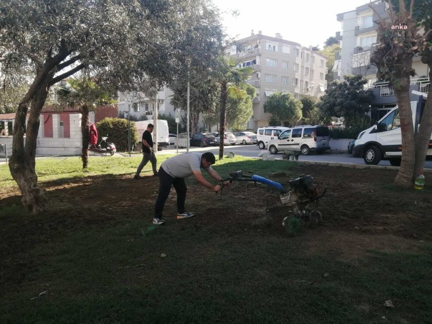 Narlıdere’de parklarda temizlik seferberliği