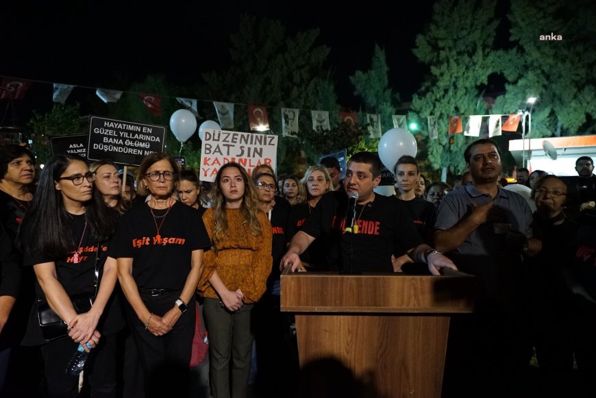 Torbalı'da, kadına şiddete karşı ‘Kırık Saçlar Özgürlüğe Yürüyor’ yürüyüşü yapıldı