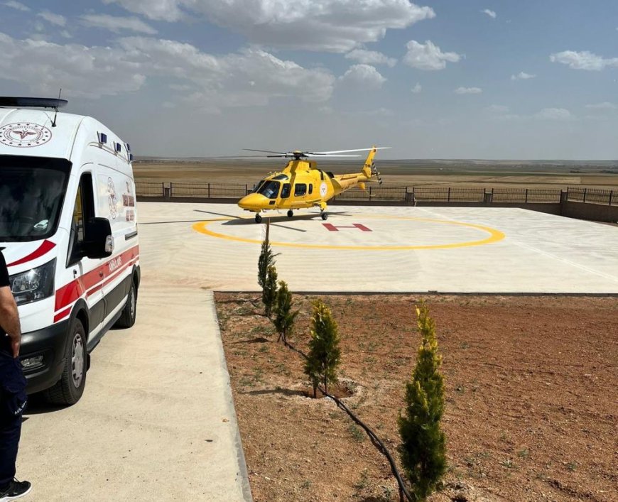 Konya'da kalp krizi geçiren hasta için hava ambulansı havalandı