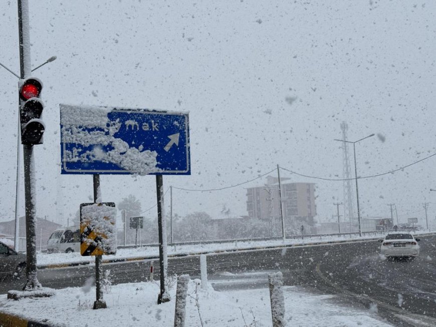 Bitlis'e mevsimin ilk karı yağdı