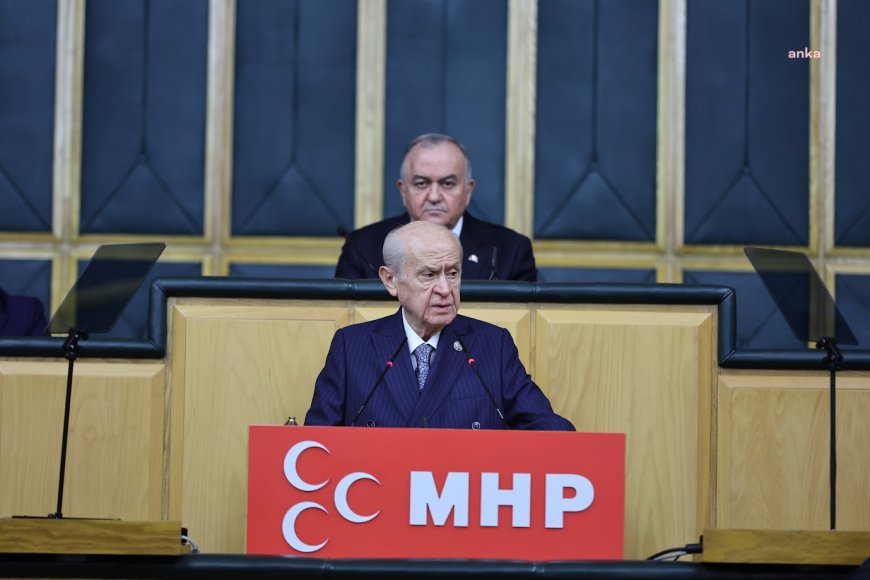 MHP Grup Toplantısı... Devlet Bahçeli: "Terörist başının tecriti kaldırılırsa gelsin TBMM'de DEM Parti grubunda konuşsun"