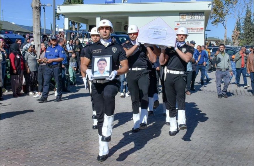 İstanbul'da hayatını kaybeden komiser Adana'da toprağa verildi