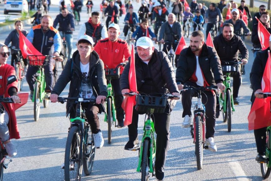 Çorum'da pedallar Cumhuriyet Bayramı için çevrildi