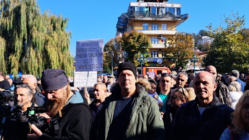 Arhavi halkından 'maden' protestosu: "Madencileri Arhavi'ye sokmamak için gözümüz hep açık olacak"