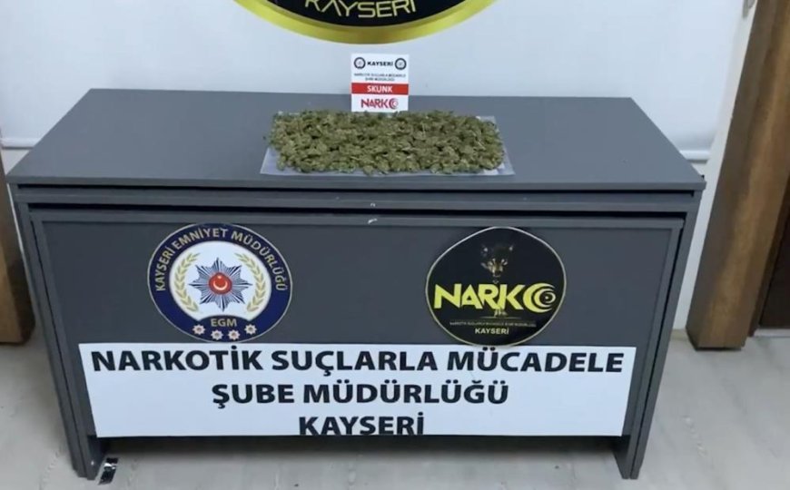 Kayseri'de 1 kilo uyuşturucu ele geçirildi