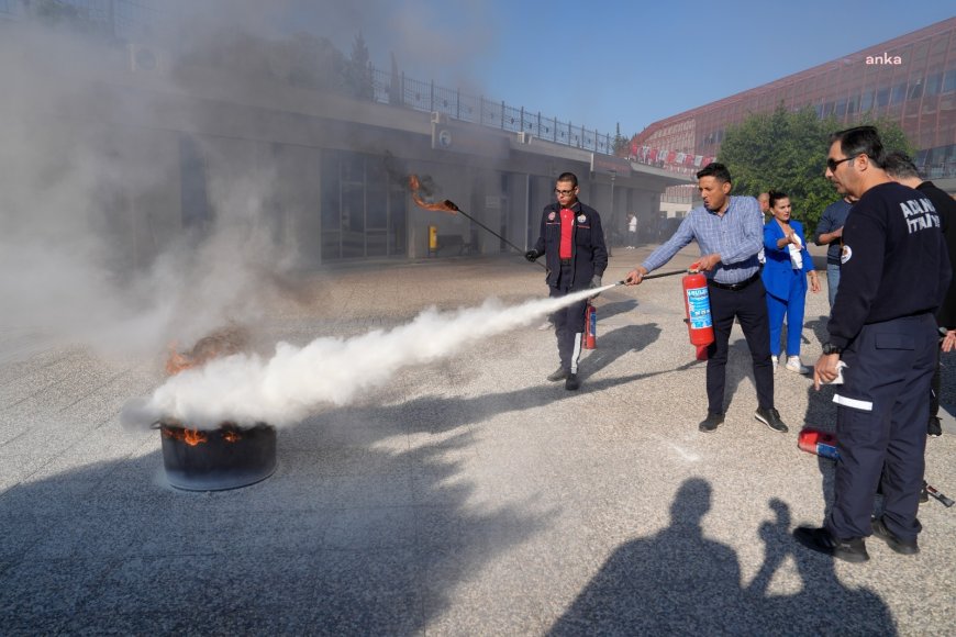 Çukurova Belediyesi personeline temel yangın eğitimi&nbsp;