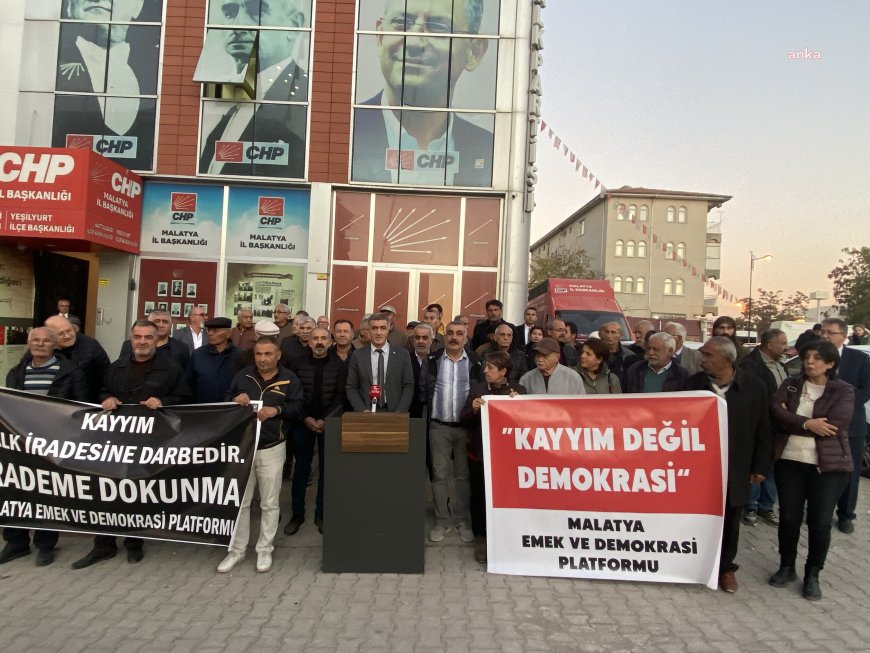 Malatya'da "kayyum" protestosu