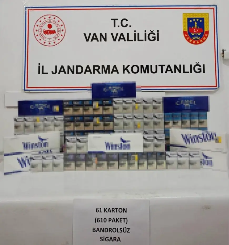 Van'da 610 paket kaçak sigara ele geçirildi