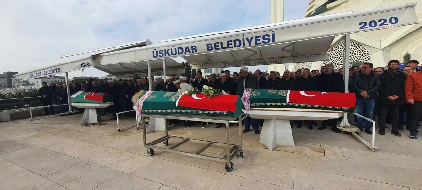 Kartalkaya'daki otel yangınında hayatını kaybeden Dayı ailesi son yolculuğuna uğurlandı