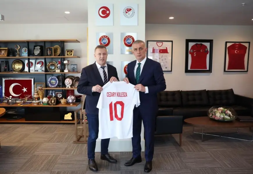 Cezary Kulesza'dan, TFF Başkanı Hacıosmanoğlu'na ziyaret