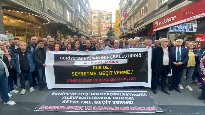 Suriye'de Alevilere yönelik saldırılara Samsun'da tepki