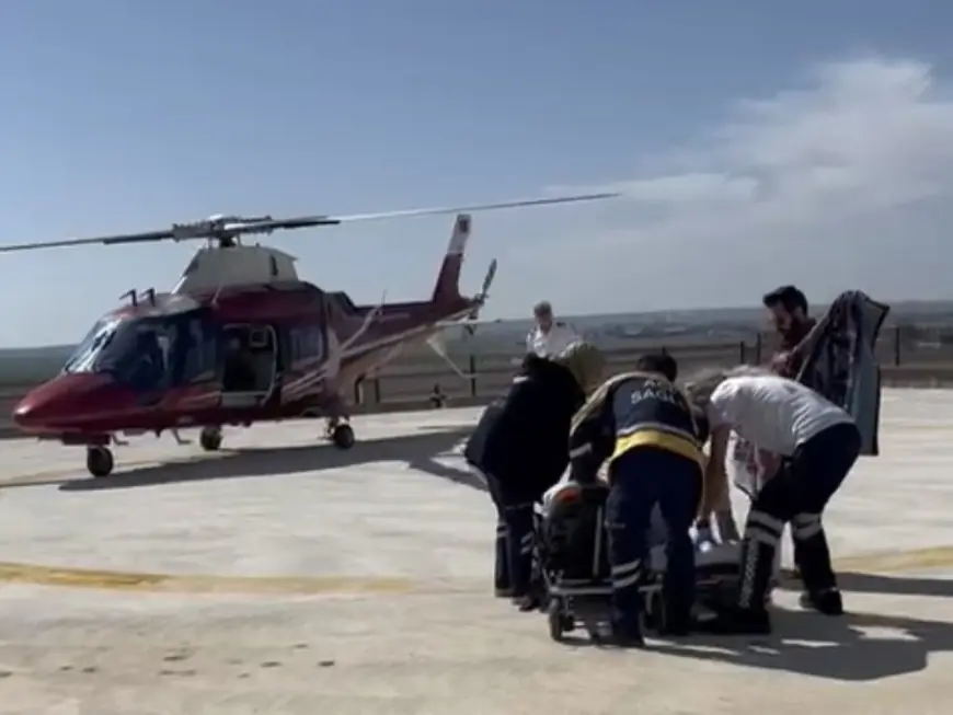 Kulu'da kalp krizi geçiren hasta için helikopter ambulans havalandı