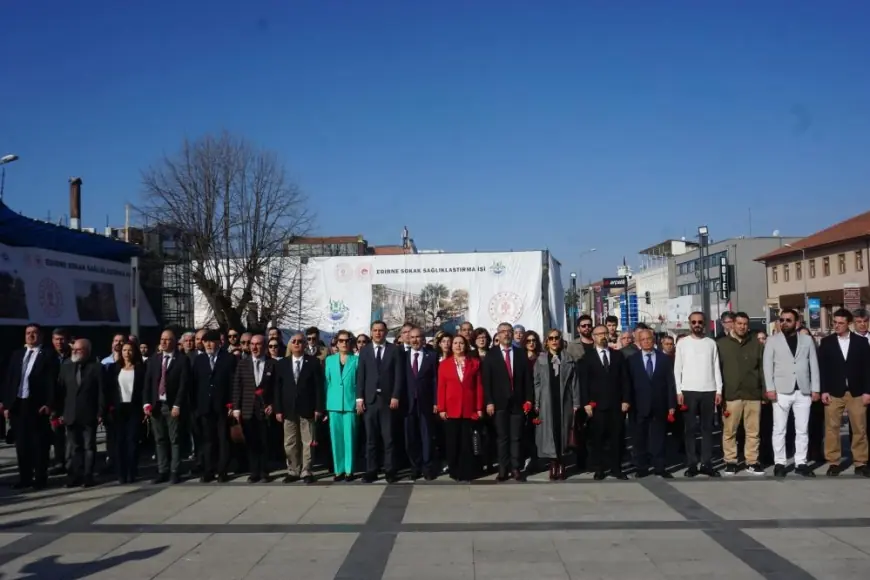 Edirne'de 14 Mart Tıp Bayramı dolayısıyla tören düzenlendi