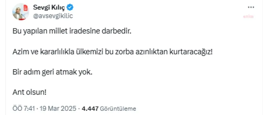 Ekrem İmamoğlu’na gözaltı... CHP’li Kılıç: “Bir adım geri atmak yok. Ant olsun”